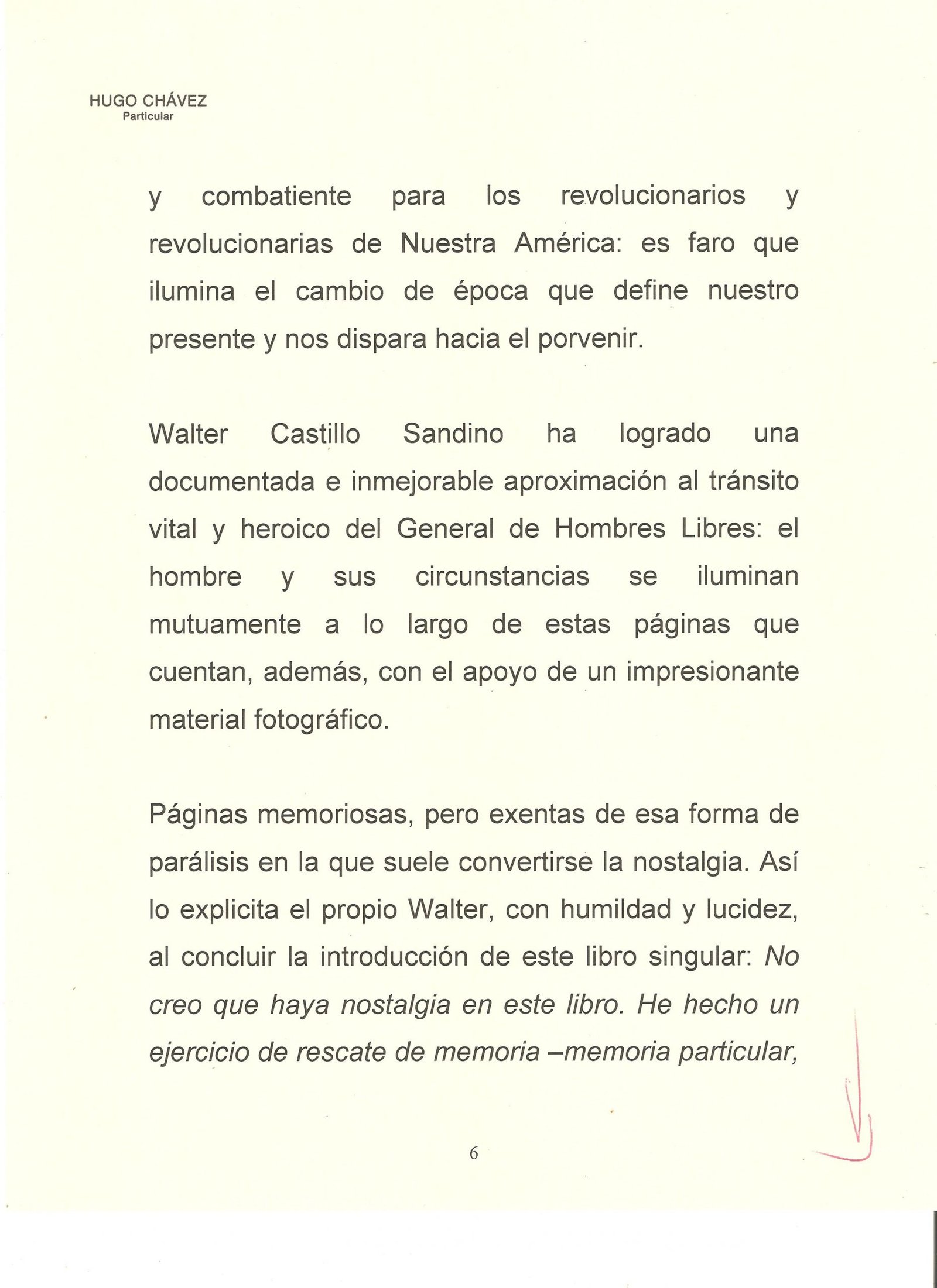 PROLOGO DE HUGO CHAVEZ A WALTER 6